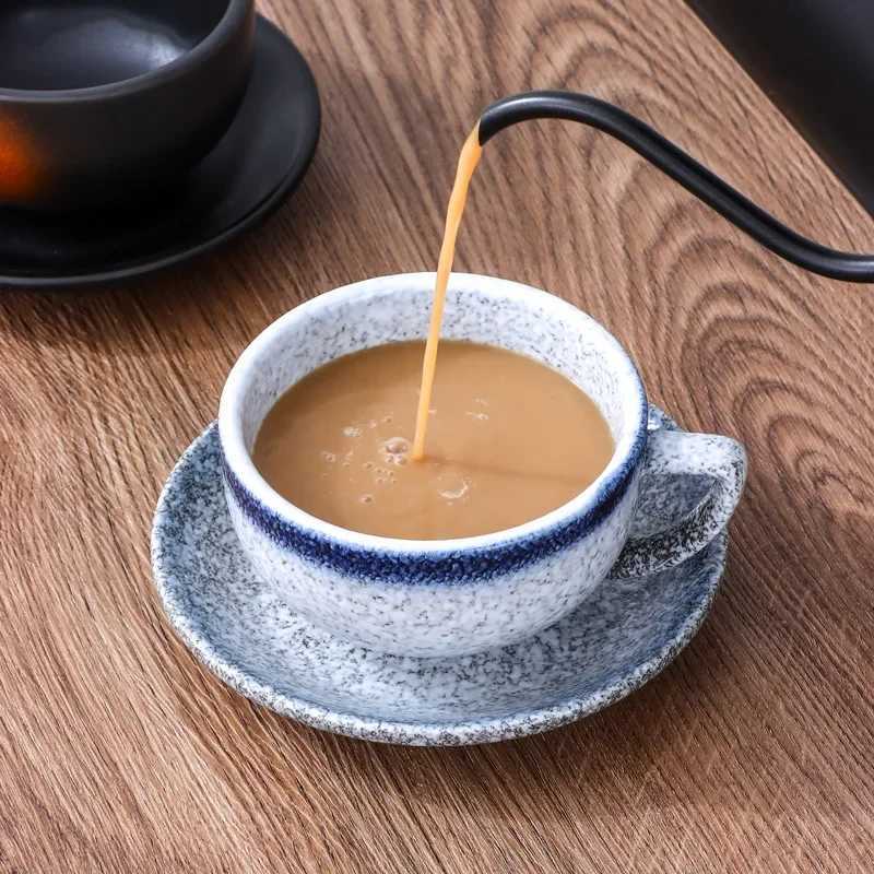 American 350ML Flower Cup Ceramic Mug Cappuccino Latte Coffee Cup Kitchen Bar Drinking Accessories Home Decoration Ceramic Mug Y251125