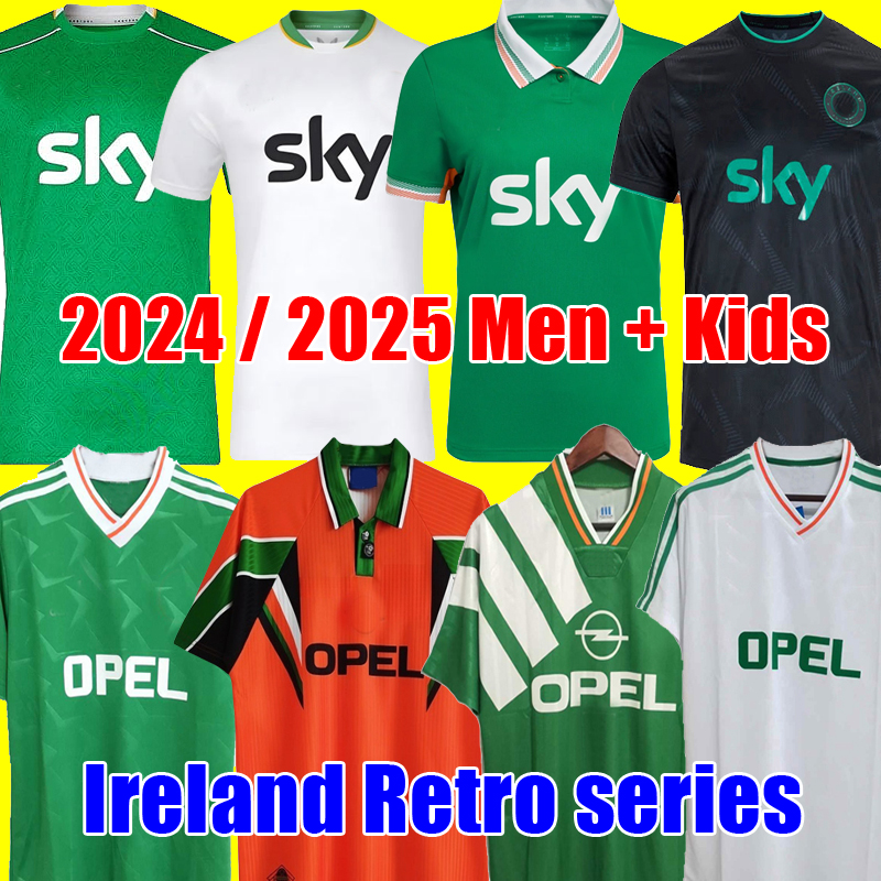 Ireland Soccer Jersey 2024 2026 National Team football shirts Thailand quality 24 26 home tops soccer kit men and kids sets 1990 1992 1994 1995 1996 2002