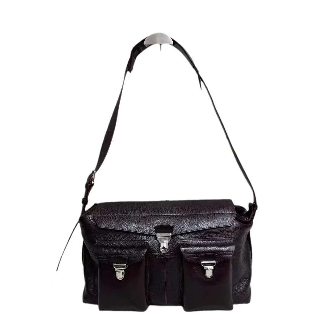 Brand Original Messenger First Layer Vegetable Tanned Cowhide Motorcycle Men And Women Crossbody Shoulder Bag