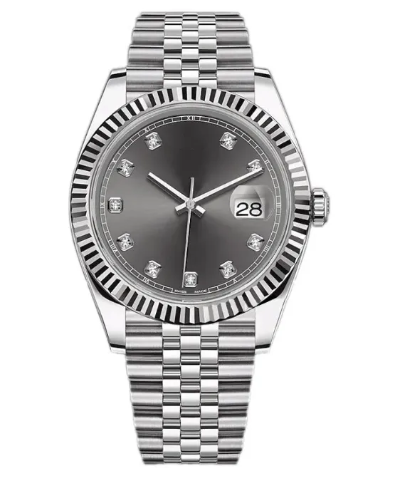 Automatic Mechanical Wimbledon Dial 41MM Size Mens Watch Stainless Steel luted Bezel Sapphire Glass