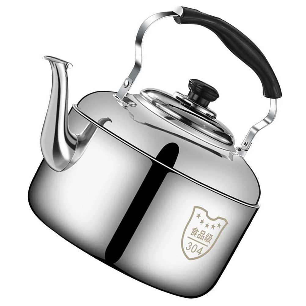 Large Diameter Spout 304 Stainless Steel Water Kettle Tea Kettle Stovetop Water Boiler Whistling Kettle Water Heating Kettle C251125