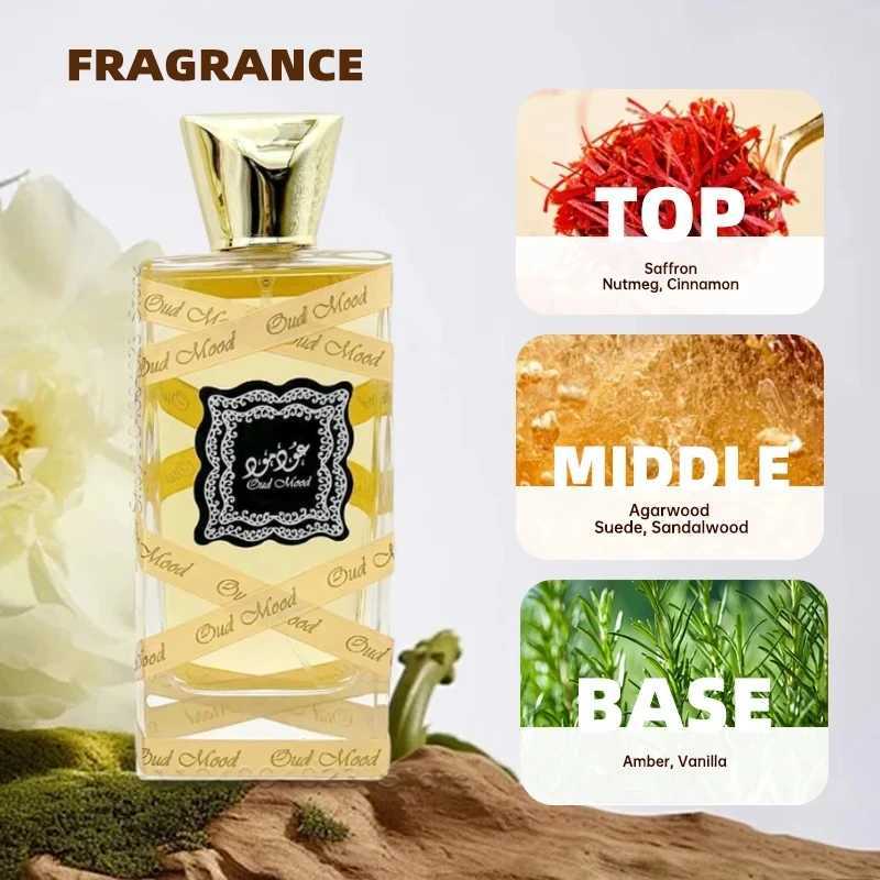 Perfume Oud Mood An Elegant Oriental Eau de Parfum Spray Arabic Perfume Long-Lasting Pheromones Perfume 100ml C251125
