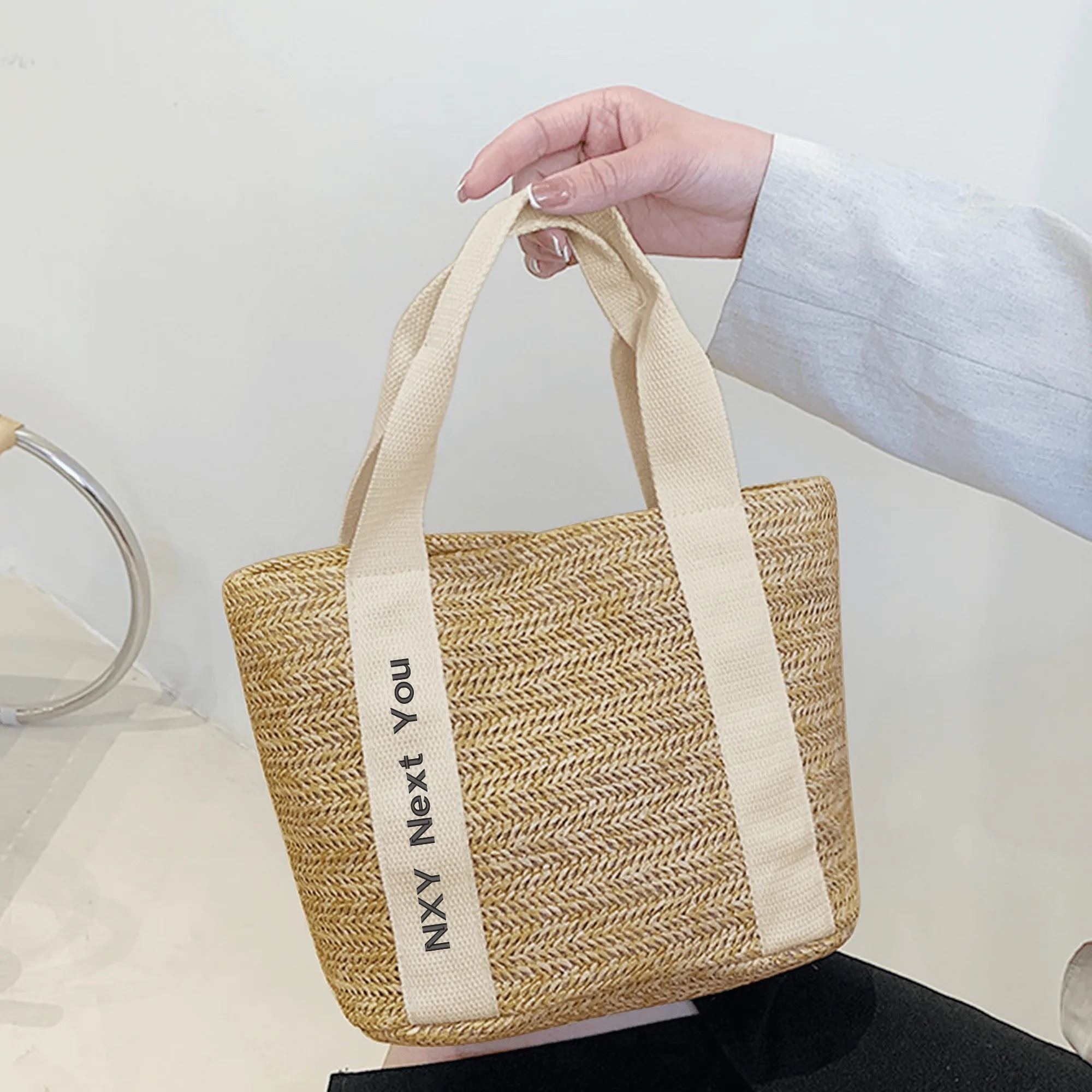 NXY Top quality woven bag designer bag the tote bag Womens Luxury Handbag Large Capacity Shoulder Bag Woman solid color Tote Bag Purses Handbags