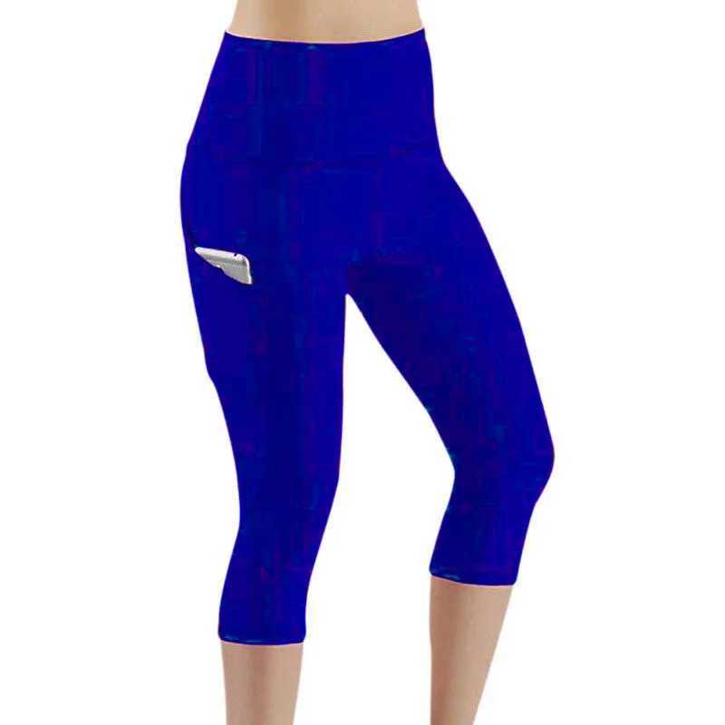 New high waisted leg pockets fitness bottom running pants suitable for womens quick drying exercise Trouser workout yoga pants 2024C250425