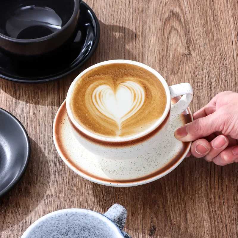 American 350ML Flower Cup Ceramic Mug Cappuccino Latte Coffee Cup Kitchen Bar Drinking Accessories Home Decoration Ceramic Mug Y251125
