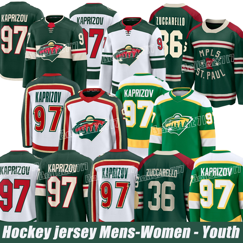 97 Kirill Kaprizov Minnesota city Wilds jersey #12 Matt Boldy 7 Brock Faber Mats Zuccarello Marco Rossi Joel Eriksson Ek Filip Gustavsson Hockey Jerseys