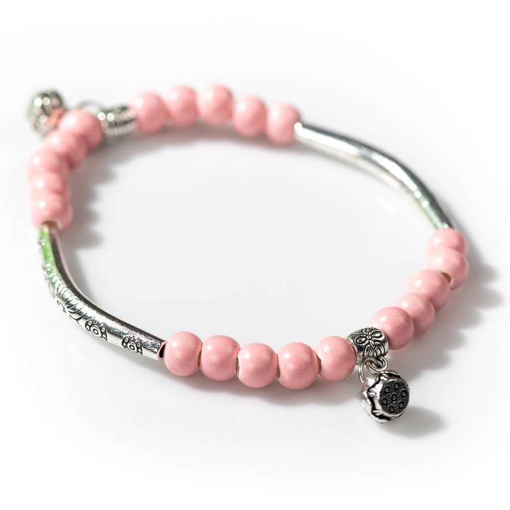 Hand Catenary Female Small Pure And Fresh And Tibetan silver-plate Accessories Ceramic Bracelet For Girls Women Ladies J251125