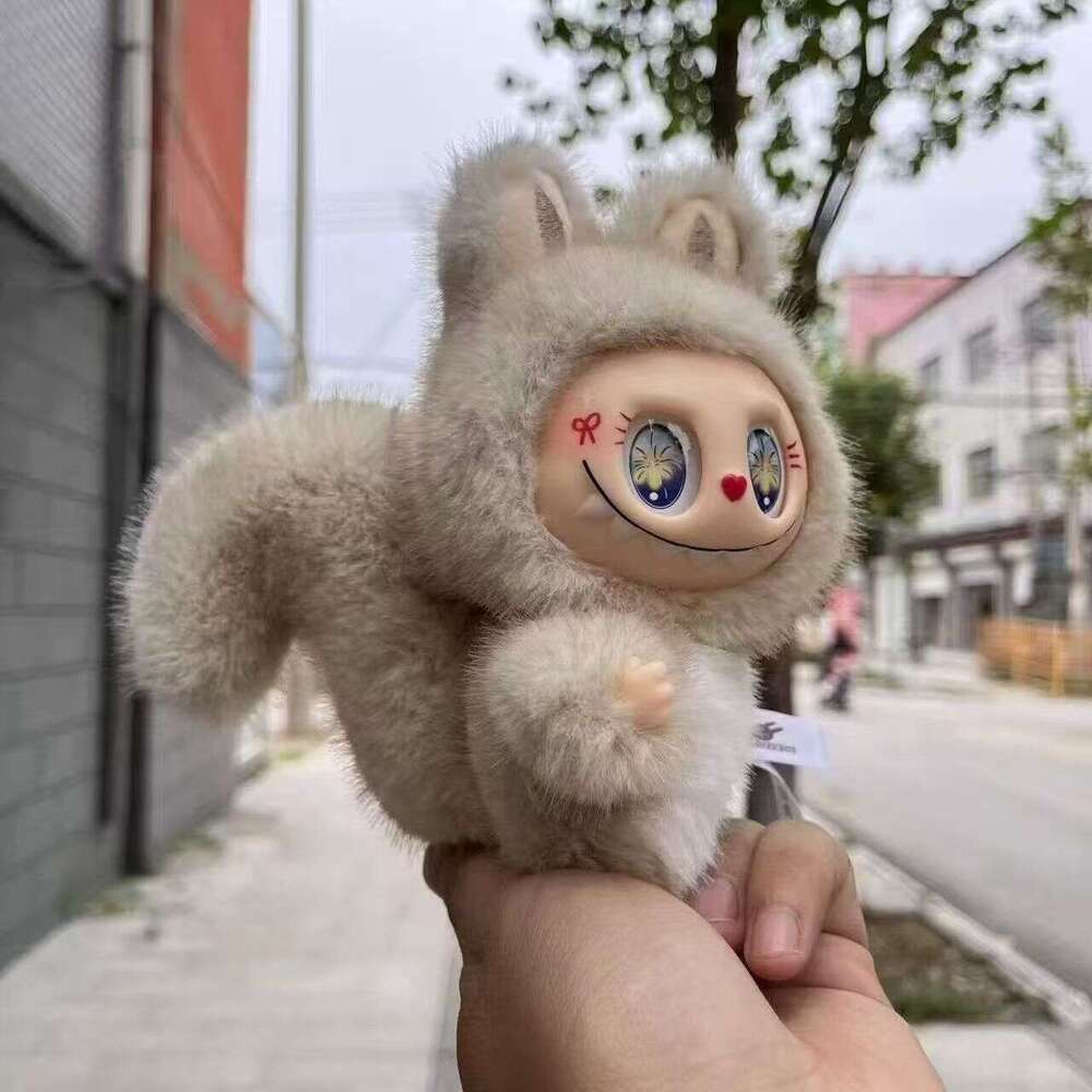 Labubu Plush Little Squirrel Reborn Naked Plushie Keychain Cartoon Vinyl Doll Machine Wholesale Trendy Toy