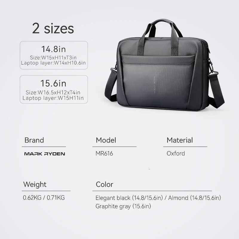 Mark Ryden Waterproof Laptop Backpack 156 Inch 071kg Lightweight Travel Bag Luggage Strap Detachable Sling for Men WomenT251125