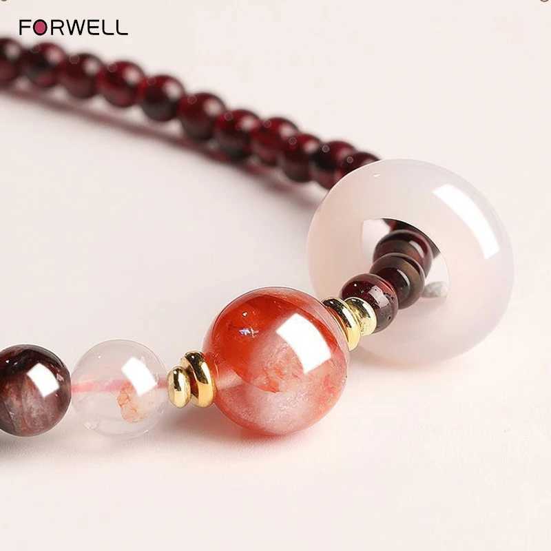 FORWELL Natural Stone Crystal Beads Semi Precious Womens Bracelet Amethyst Multi Layered Combination Bracelets Luxury Gift J251125