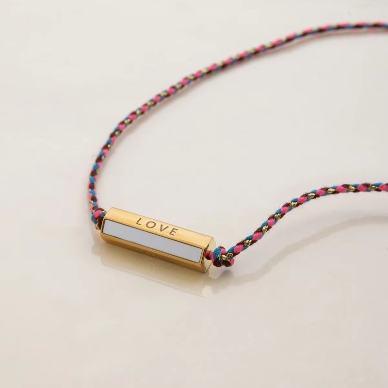 Designer Jewellery Mother of Pearl Hexagon Engraved Cross Pendant Necklace Colorful Rope Dainty Love Theme for Special Occasions Gift Textured Elegant