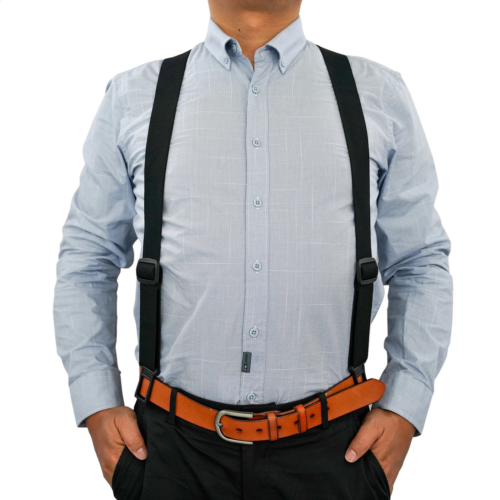 Melo Tough Y Back Suspenders Airport Friendly SuspendersNO Buzz With Plastic Clip 2 Inch Fully Elastic Braces 250425