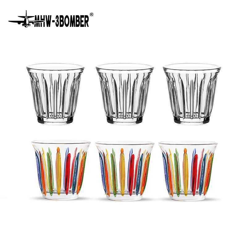 MHW-3BOMBER 6PCS Set Small Glass Cups 90ml/240ml Drinking Glasses Latte Glasses for Espresso Glass Cup Cafe Bar Gifts for Women Y251125