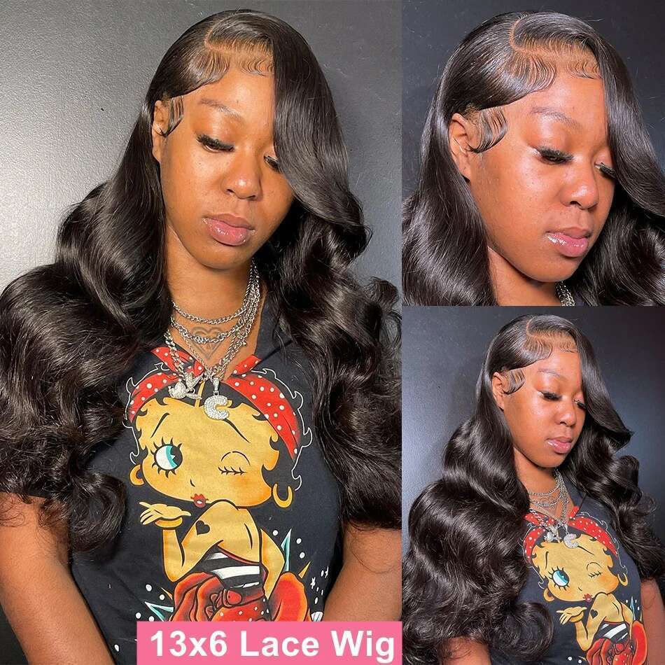 Tewjig 250 300 Density 13X4 Front Human Hair Wig 30 40 Inch Body Wave 13X6 Hd Transparent Lace Frontal Wigs For Women