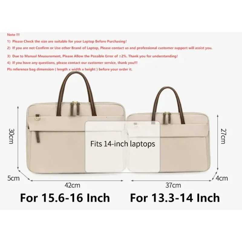 2025 New 156/16 Inch Laptop Handbag - Solid Color Stylish Commuter Business Work Bag Waterproof Briefcase T251125