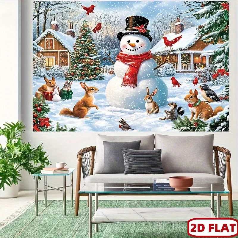 1pcs Winter Wonderland Christmas Backdrop Banner Indoor/Outdoor Decor for Christmas Birthday Wedding Photo BoothWinter PartyDecoM251125