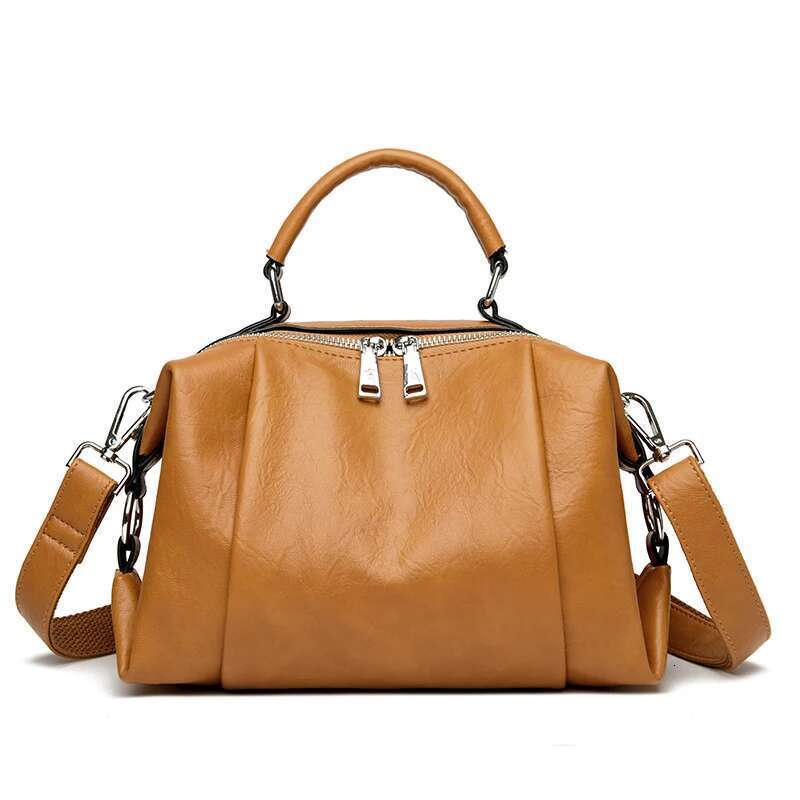 Designer Bag Designer PU Leather Handbags For Women Vintage Shoulder Tote Bag Designer Ladies Large Capacity Boston Bag