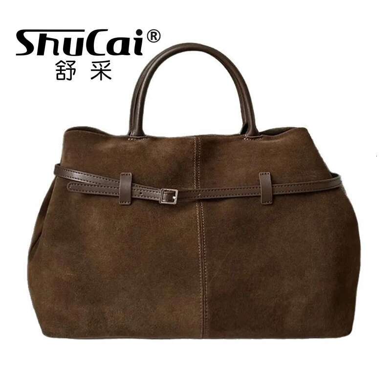 Suede Leather Fashion Women Tote Designer Brand Shoulder Corss Ladies Coffe Bag For Woman Handbag Female Brown Black