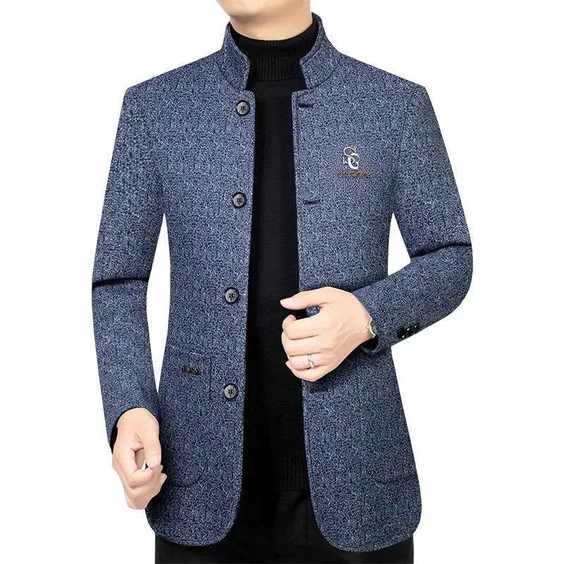 Autumn Men Stand-up Collar Business Trench Coats Blazers Jackets Man Casual Suits Coats Quality Men Blazers Coats Jackets 4XLT251125
