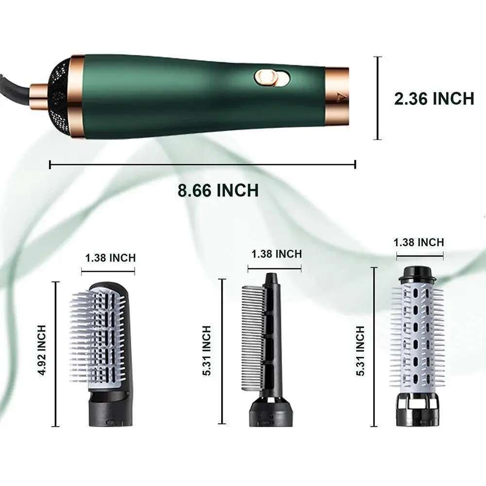 3-in-1 Tool with 110000 RPM Air Brush, Negative Ion Care Dryer, Multifunctional Hair Styling Comb for Blow Dry