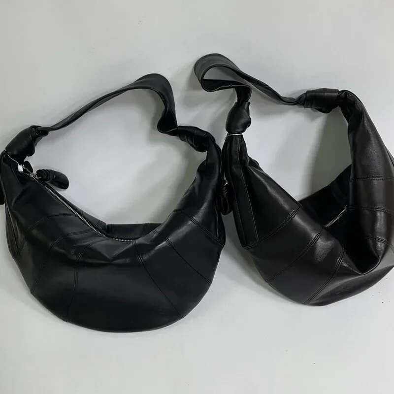 2024 New Lambskin Croissant Shoulder Women's Large Capacity Underarm Bag Lightweight Adjustable Strap Casual Design