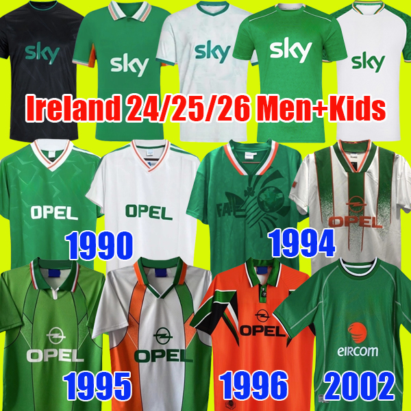 Ireland Soccer Jersey 2024 2026 National Team football shirts Thailand quality 24 26 home tops soccer kit men and kids sets 1990 1992 1994 1995 1996 2002 Classic Kits