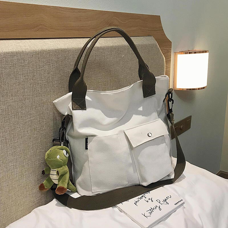 New Free Delivery Designer Shoes By 2025 Canvas Women's 2021 New Korean Version, Student Class Handheld Tote Single Shoulder Crossbody Bag, Trend
