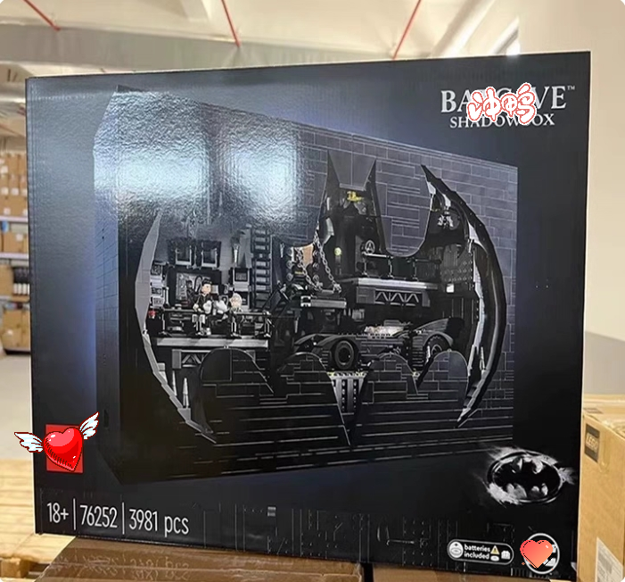 high quality Building block set 76252 leg0 Shadow Box Car model Kid-Friendly Construction Toys Officially Licensed Batmob1le Assembly Gift