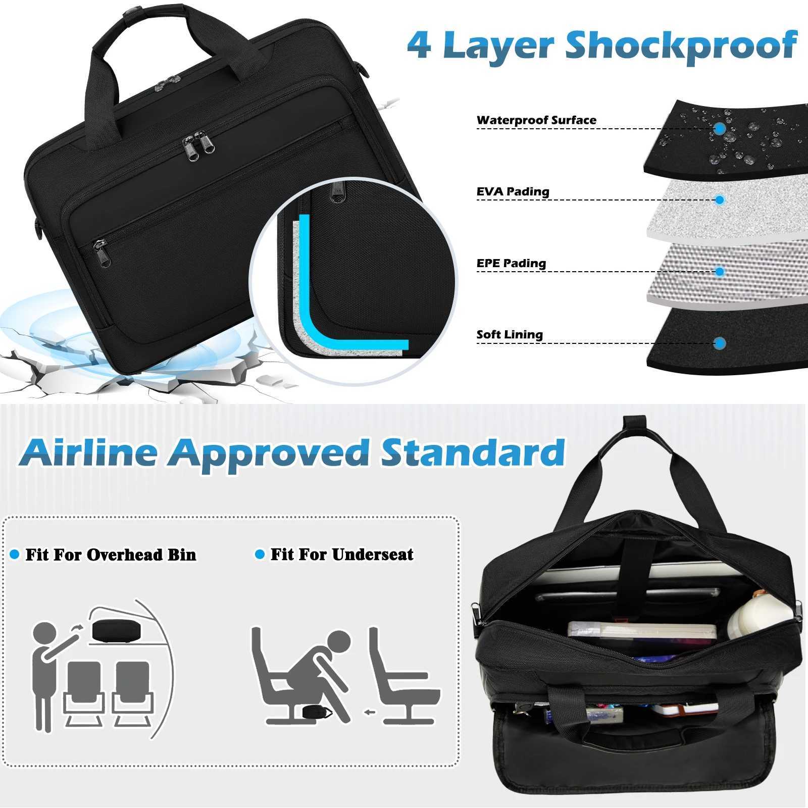 Laptop Bag 173 Inch Laptop Briefcase Large Waterproof Laptop Crossbody Bag Business Office Work Computer Bag for Men WomenT251125