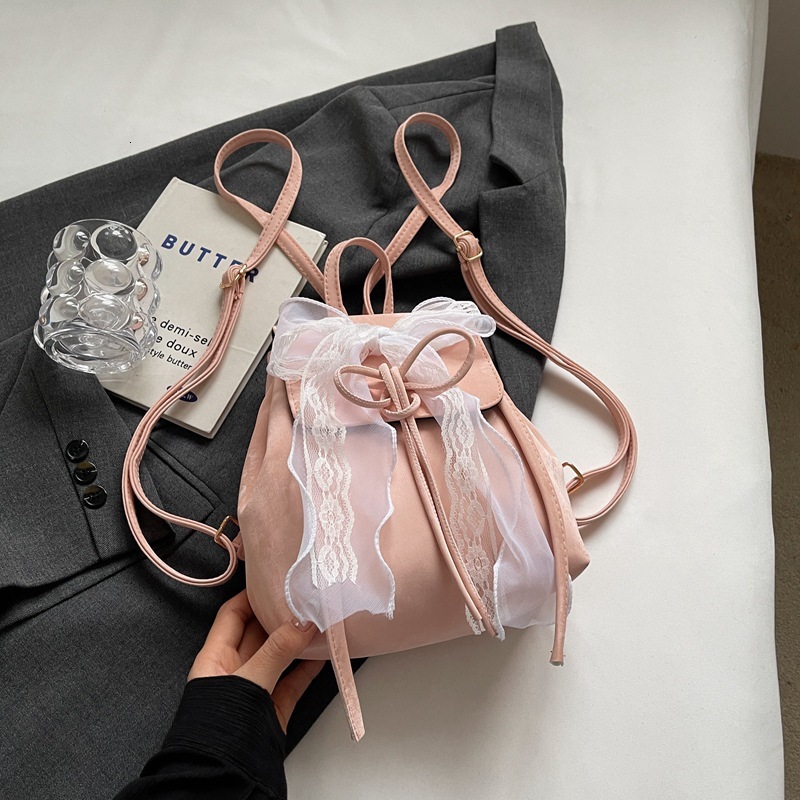 2025 New Designer Bag Free Delivery Shoes By Niche Design Beautiful 2024 Casual Small Backpack Popular Bow Personalized Female Travel Bag