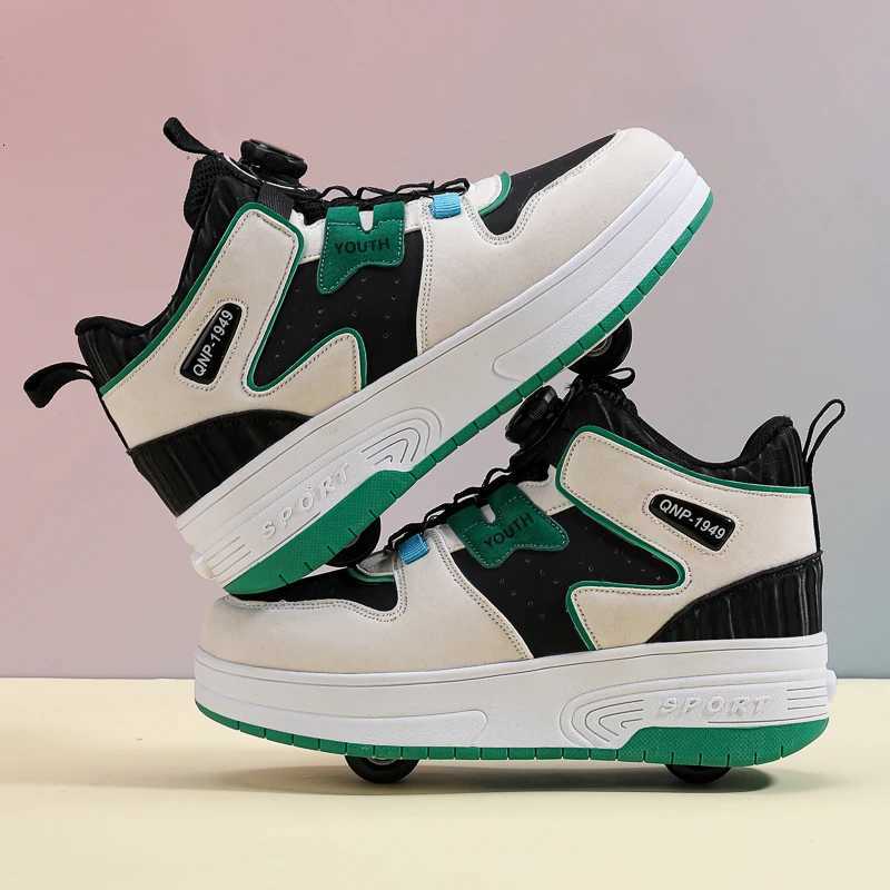 2Wheels Roller Skate Children Shoes Sneakers For Kids Boys Girls Sports Running Outdoor Adult Casual Women Tennis Size 31-42W251125 XJ260303