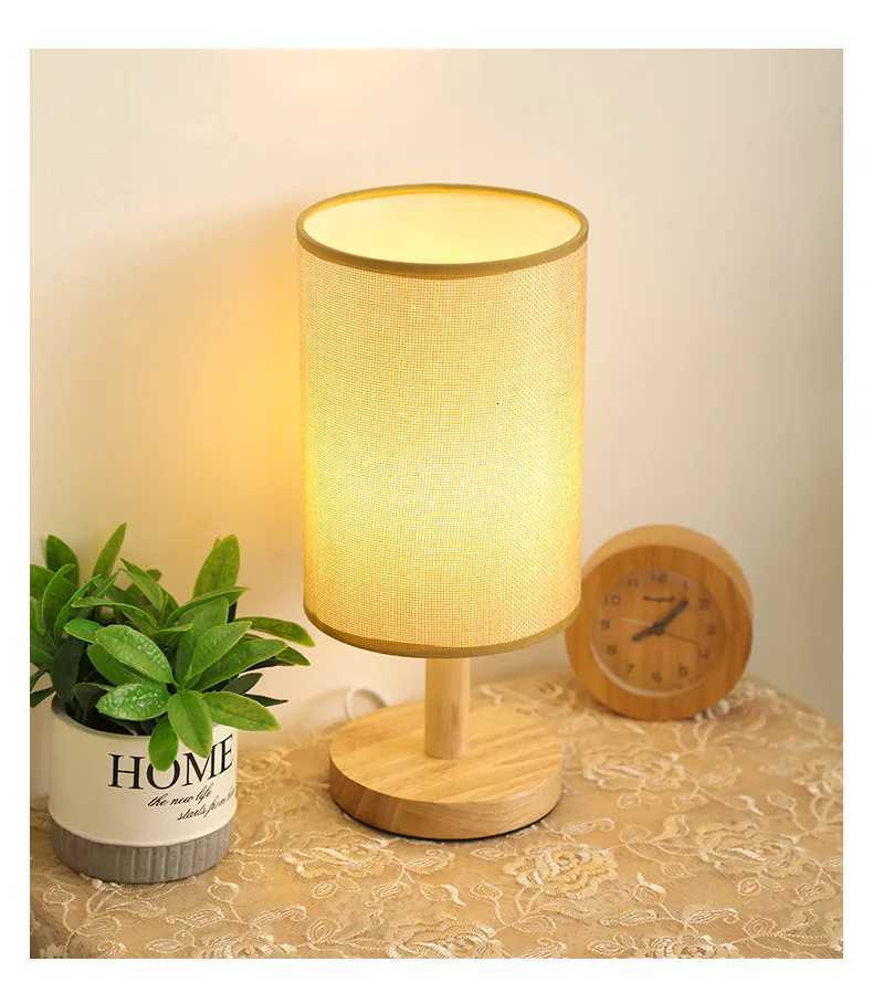 Small USB Table Lamp for Bedroom Bedside Lamps for Nightstand with Round Fabric Shade Desk Reading Lamp for Kids RoomM251125