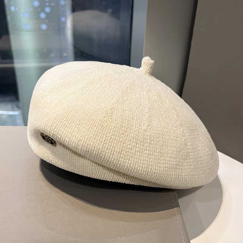 British Woolen Knitted Retro Beret Childrens Autumn And Winter Light Luxury Show Face Small Artist Hat Styling Bud Hat J251125