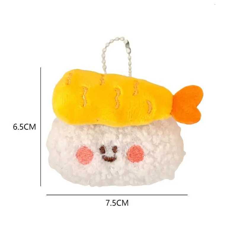 Cute Plush Delicious Food Keychain Sushi Hanging Ornaments Backpack Pendant Decoration Accessories Creative Doll Keyring GiftXJ251125