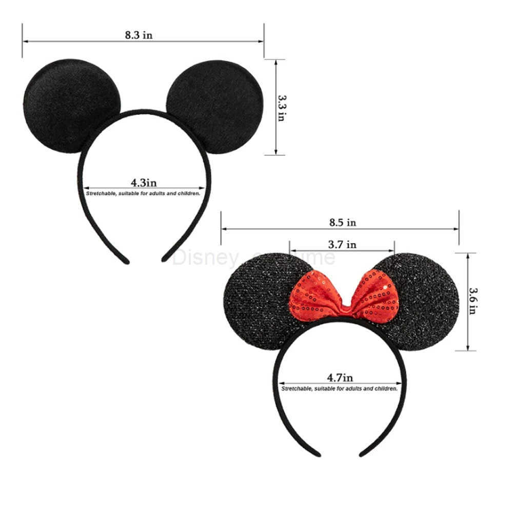Disney 12 wholesale womens mouse earrings headband party cosplay bow hair headband fashionable hair accessories X250425