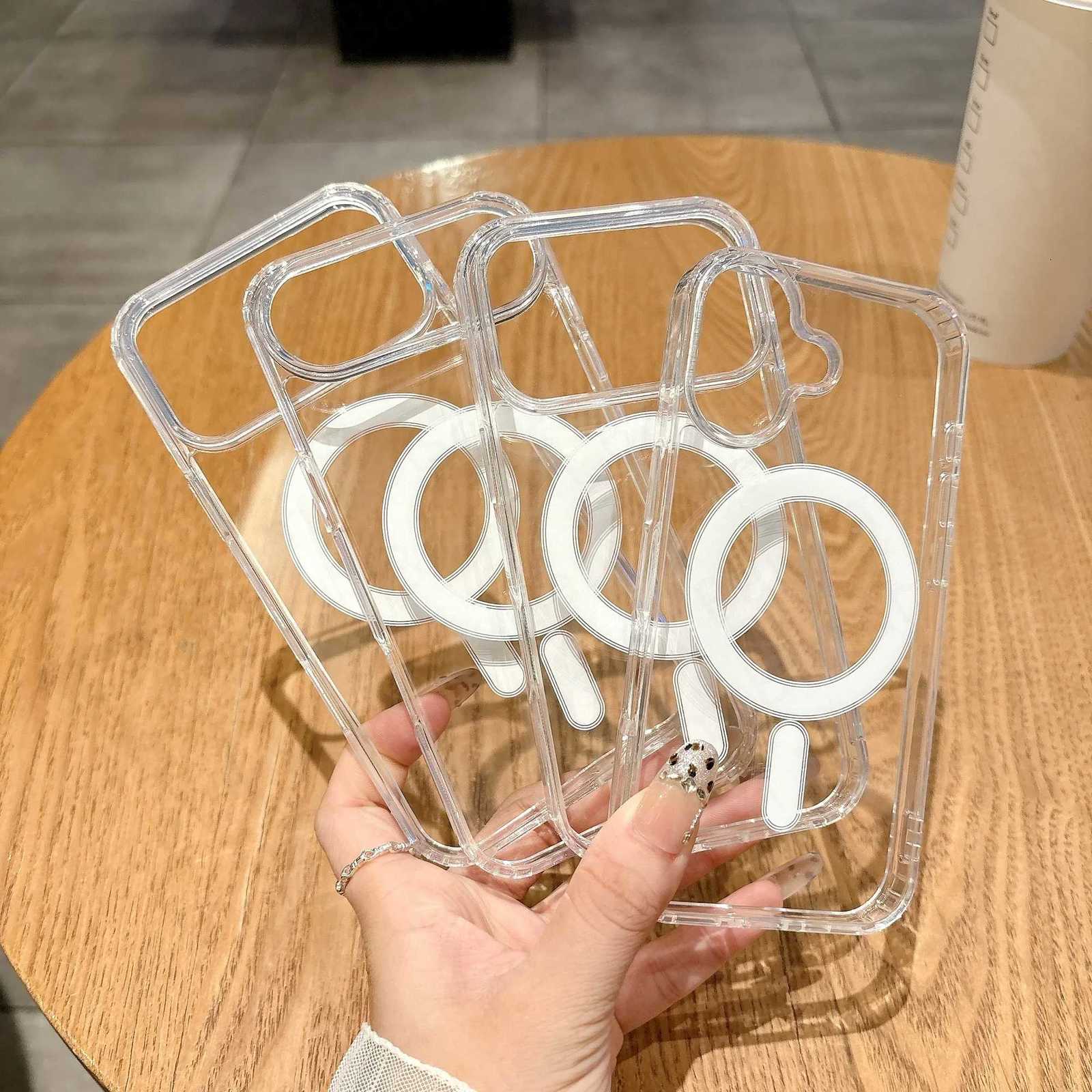 For iPhone 17 Air / 17Pro Max/17 Pro Hard Acrylic Cover For iPhone 17 Magnetic Wireless Charge Clear CaseM251125