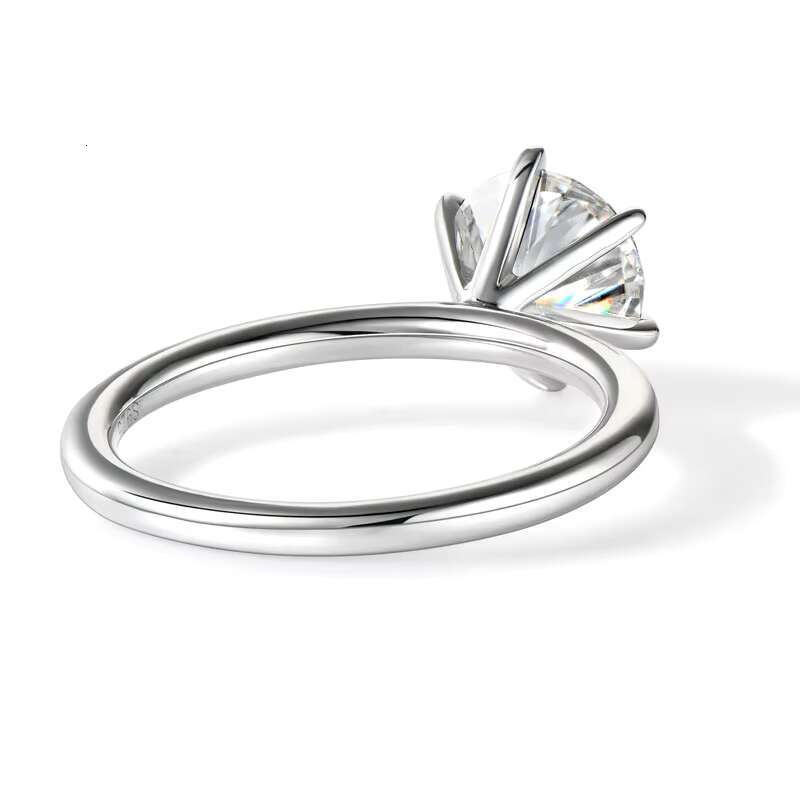 Fashion Jewelry Rings 925 Sterling Silver Moissanite Ring Engagement Wedding Diamond 2ct Solitaire Moissanite Rings