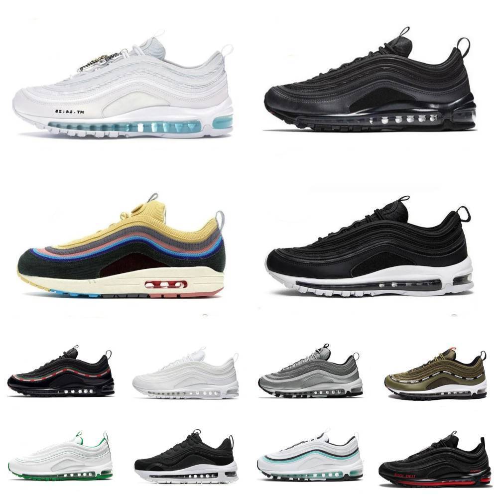 Trainers 97 97s Outdoor Sports Shoes Men Women MSCHFs X INRI Jesus Satan Futura Crucifix Sean Wotherspoons Brand Triple Black White Green Silver Undefeateds Sneaker