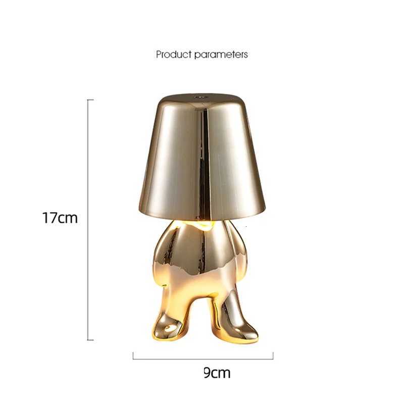 ABLN-Touch Adjustable Switch Night Light LED Night Light Bedroom Desktop Decorative Reading Lamp GoldM251125