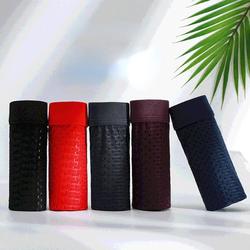 4 piecesbatch mens boxing shorts microfiber underwear elastic mesh ice silk shoes breathable shirt 250417