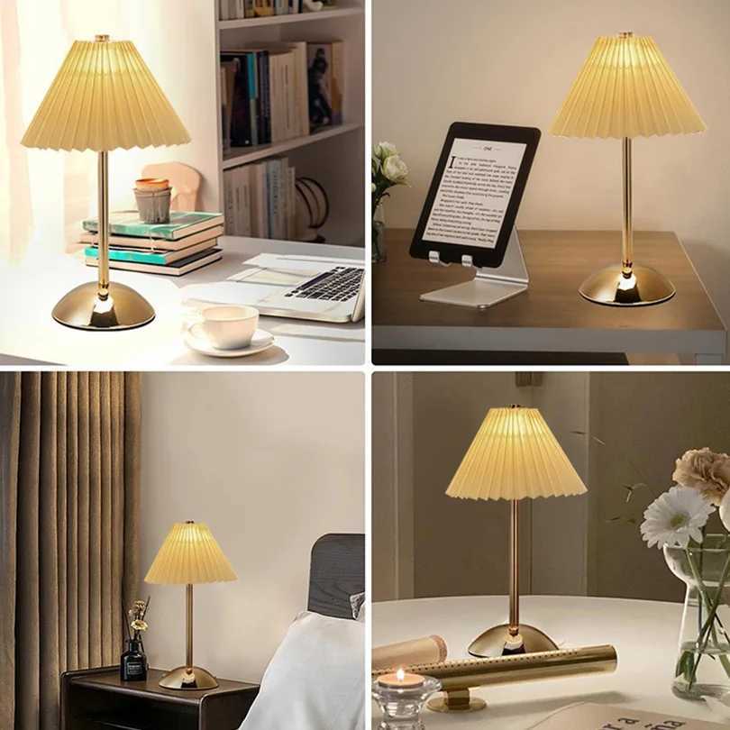 LED Table Lamp USB Rechargeable Table Lamp Creative Atmosphere Desk Lamp Vintage Bedroom Bedside Study Decorative Night LightsM251125