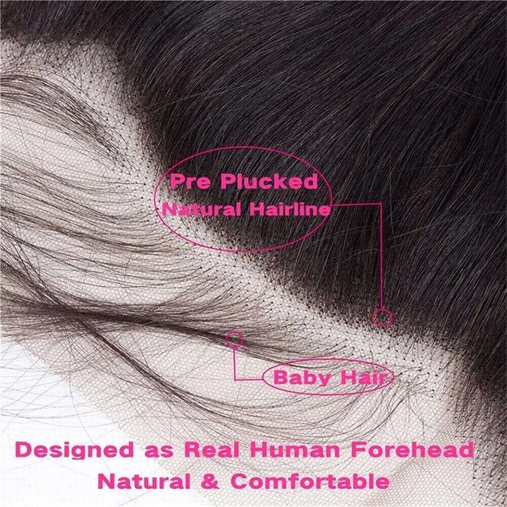 Body Wave Natural Black Color 3 Bundles With 13X4 HD Lace Frontal Brazilian Virgin Human Hair