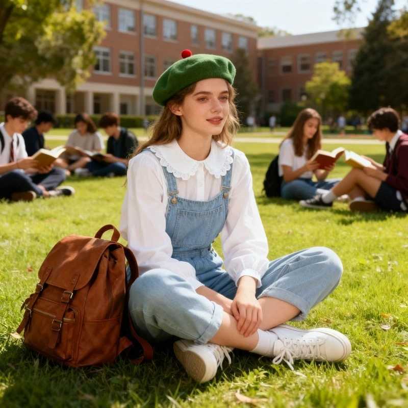 1pc Women French Classic Solid Color Beret Capfleece-lined Warmth Leisure Fashion Beanie Hat Suitable for Party Wear Halloween J251125