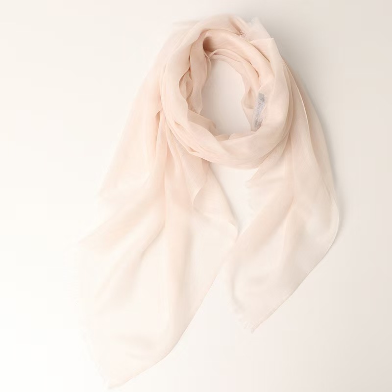 K520 Lightweight cashmere ring cashmere square scarf for ladies, solid color, spring and summer, new style, can be worn around or draped, 200-count sc