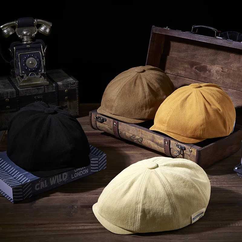 High Quality Cotton Newsboy Caps Dad Ivy Hat Flat Sun Cap Men Cabbie Cap Women Berets Fashionable Gatsby Hats J251125