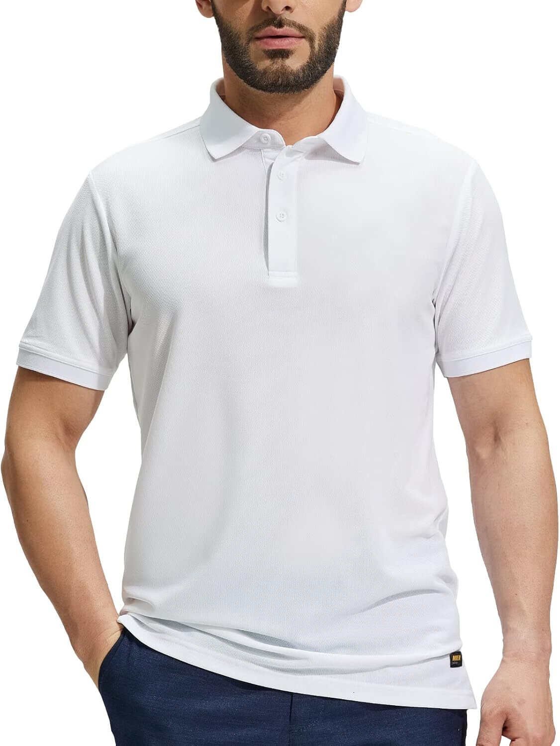 Mens Polo shirt Polo Shirts for Men Short Sleeve Quick Dry Polyester Collared Shirts Casual Golf Shirts simple fashion