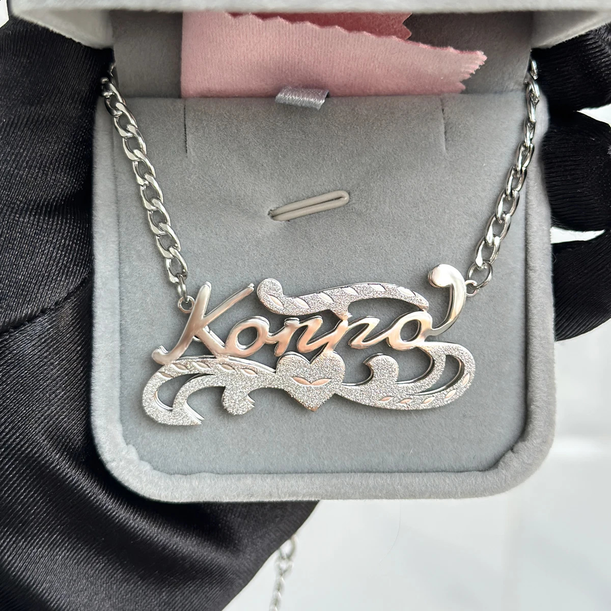 Customized Double Name Necklace 18K Gold Plated Nameplate 3D Necklace Personalized Choker Women Double Layer Name Necklace Gifts 250425