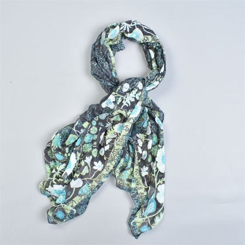 T546 Retro ethnic style printed scarf silk scarf women spring and summer literary all-match square shawl scarf