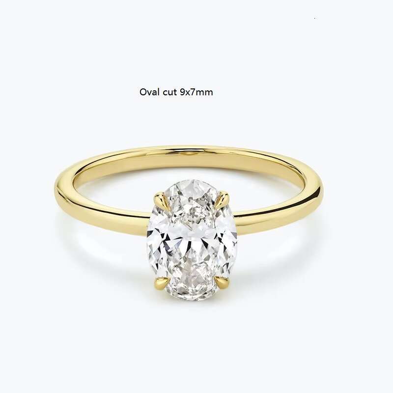 Starsgem Fancy Shape Moissanite 2ct -3ct Size Solitaire Setting 14k Solid Gold Moissanite Diamond Engagement Ring