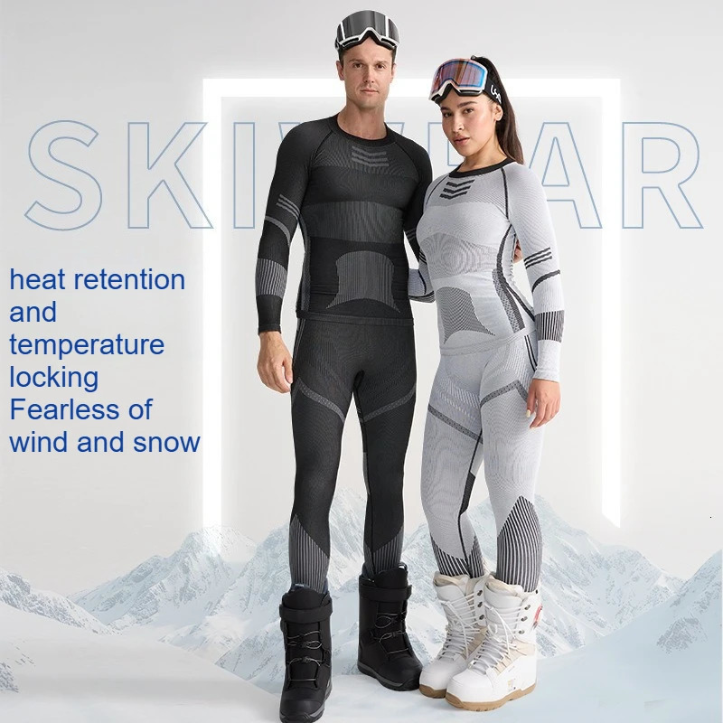 Ski Base Layer Set Men Women Thermal Quick Dry Moisture Wicking Compression Wear Winter Sports Outdoor Underwear Tops Bottoms 251125